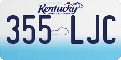KY license plate 355LJC