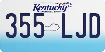 KY license plate 355LJD