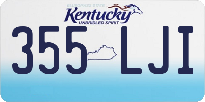 KY license plate 355LJI