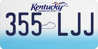 KY license plate 355LJJ