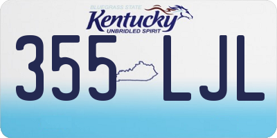KY license plate 355LJL