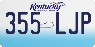 KY license plate 355LJP