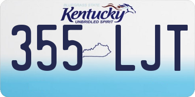 KY license plate 355LJT