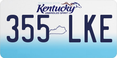 KY license plate 355LKE