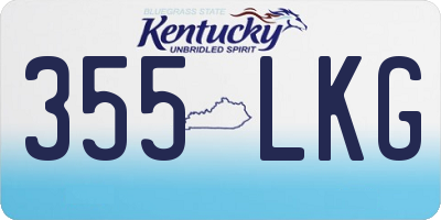 KY license plate 355LKG