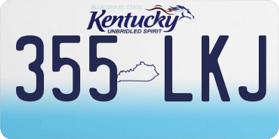 KY license plate 355LKJ