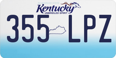 KY license plate 355LPZ