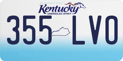 KY license plate 355LVO