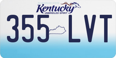 KY license plate 355LVT