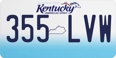 KY license plate 355LVW