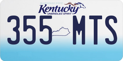 KY license plate 355MTS