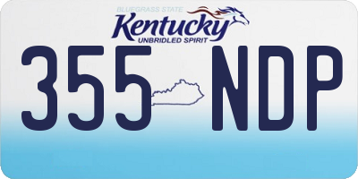 KY license plate 355NDP