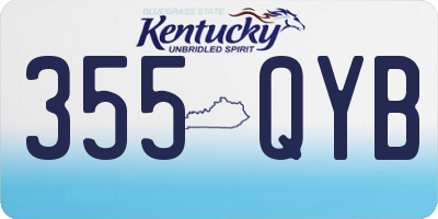 KY license plate 355QYB