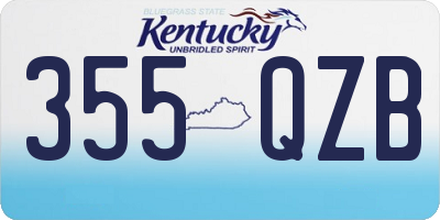 KY license plate 355QZB