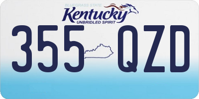 KY license plate 355QZD