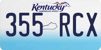 KY license plate 355RCX