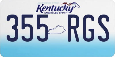 KY license plate 355RGS