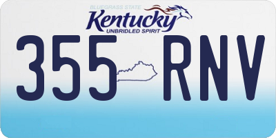 KY license plate 355RNV