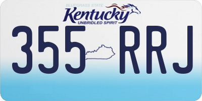 KY license plate 355RRJ