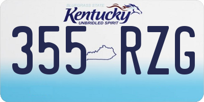 KY license plate 355RZG