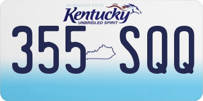 KY license plate 355SQQ