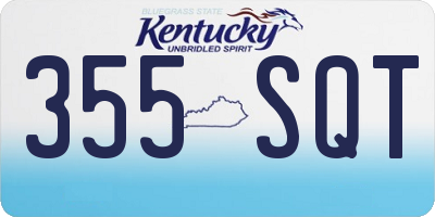 KY license plate 355SQT