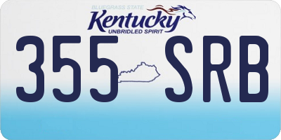 KY license plate 355SRB