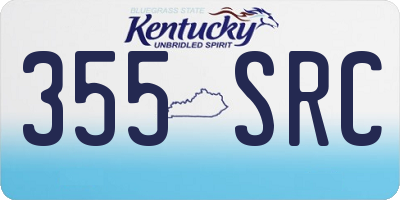 KY license plate 355SRC