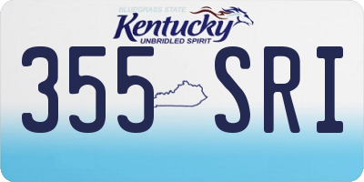 KY license plate 355SRI