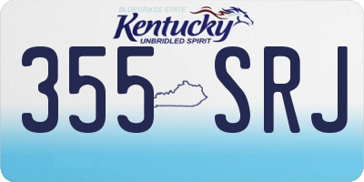 KY license plate 355SRJ