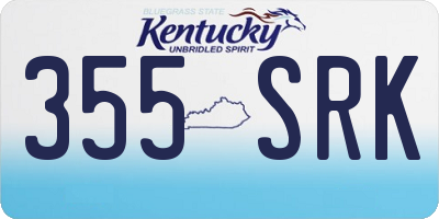 KY license plate 355SRK