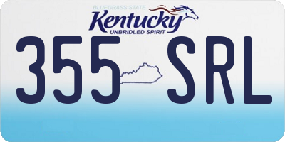 KY license plate 355SRL