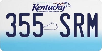 KY license plate 355SRM