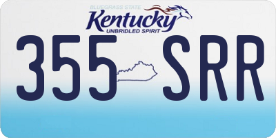 KY license plate 355SRR