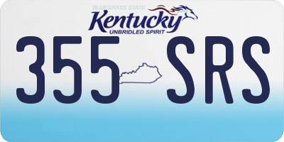 KY license plate 355SRS