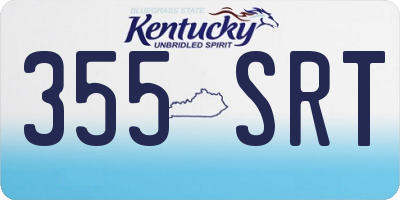 KY license plate 355SRT