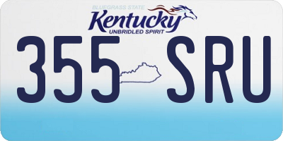 KY license plate 355SRU
