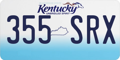 KY license plate 355SRX