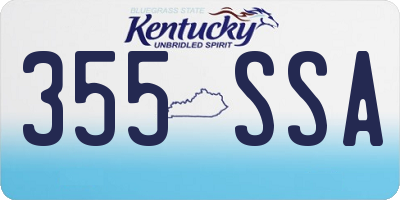 KY license plate 355SSA