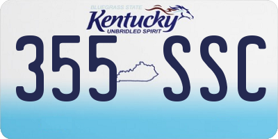 KY license plate 355SSC