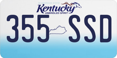 KY license plate 355SSD