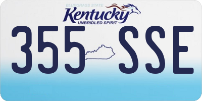 KY license plate 355SSE