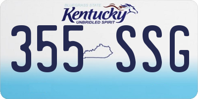 KY license plate 355SSG