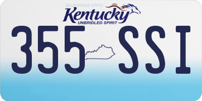 KY license plate 355SSI