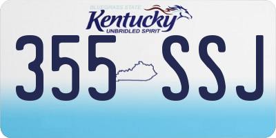 KY license plate 355SSJ