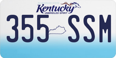 KY license plate 355SSM
