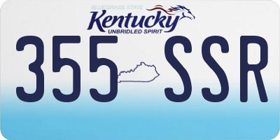 KY license plate 355SSR