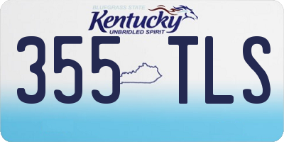 KY license plate 355TLS