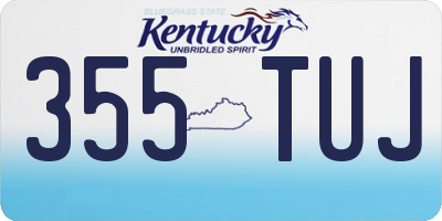 KY license plate 355TUJ