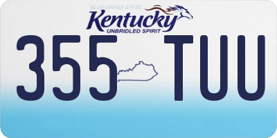 KY license plate 355TUU